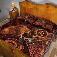 Personalised Polynesia Zodiac Leo Quilt Bed Set Galaxy Polynesian Pattern Chest Tattoo Style LT14 - Polynesian Pride