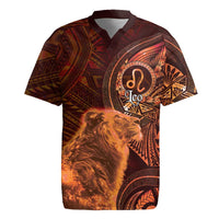 Personalised Polynesia Zodiac Leo Rugby Jersey Galaxy Polynesian Pattern Chest Tattoo Style LT14 Orange - Polynesian Pride