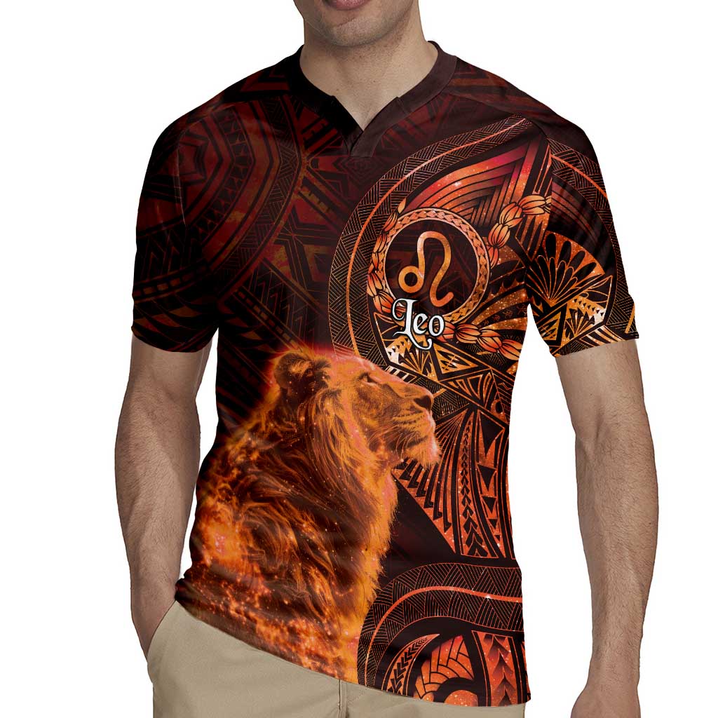Personalised Polynesia Zodiac Leo Rugby Jersey Galaxy Polynesian Pattern Chest Tattoo Style LT14 - Polynesian Pride