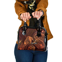 Personalised Polynesia Zodiac Leo Shoulder Handbag Galaxy Polynesian Pattern Chest Tattoo Style LT14 One Size Orange - Polynesian Pride