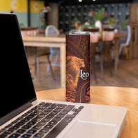 Personalised Polynesia Zodiac Leo Skinny Tumbler Galaxy Polynesian Pattern Chest Tattoo Style LT14 - Polynesian Pride