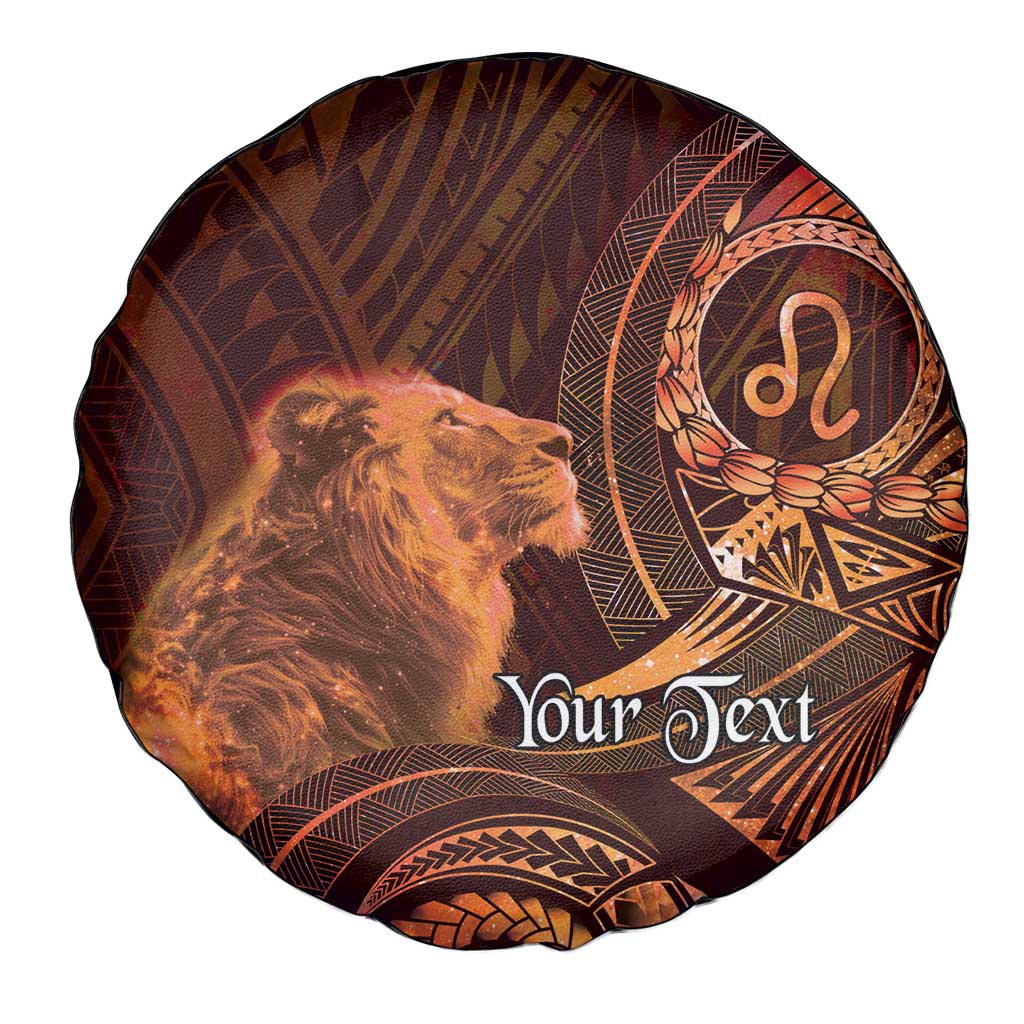 Personalised Polynesia Zodiac Leo Spare Tire Cover Galaxy Polynesian Pattern Chest Tattoo Style LT14 - Polynesian Pride