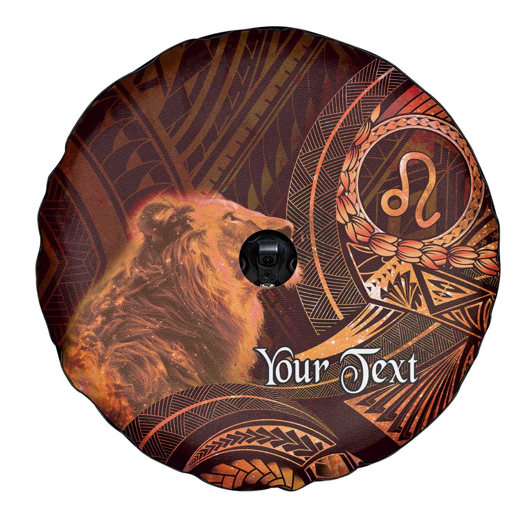 Personalised Polynesia Zodiac Leo Spare Tire Cover Galaxy Polynesian Pattern Chest Tattoo Style LT14 - Polynesian Pride