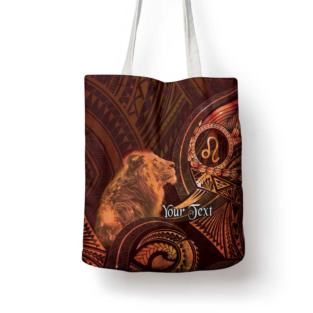 Personalised Polynesia Zodiac Leo Tote Bag Galaxy Polynesian Pattern Chest Tattoo Style LT14 - Polynesian Pride