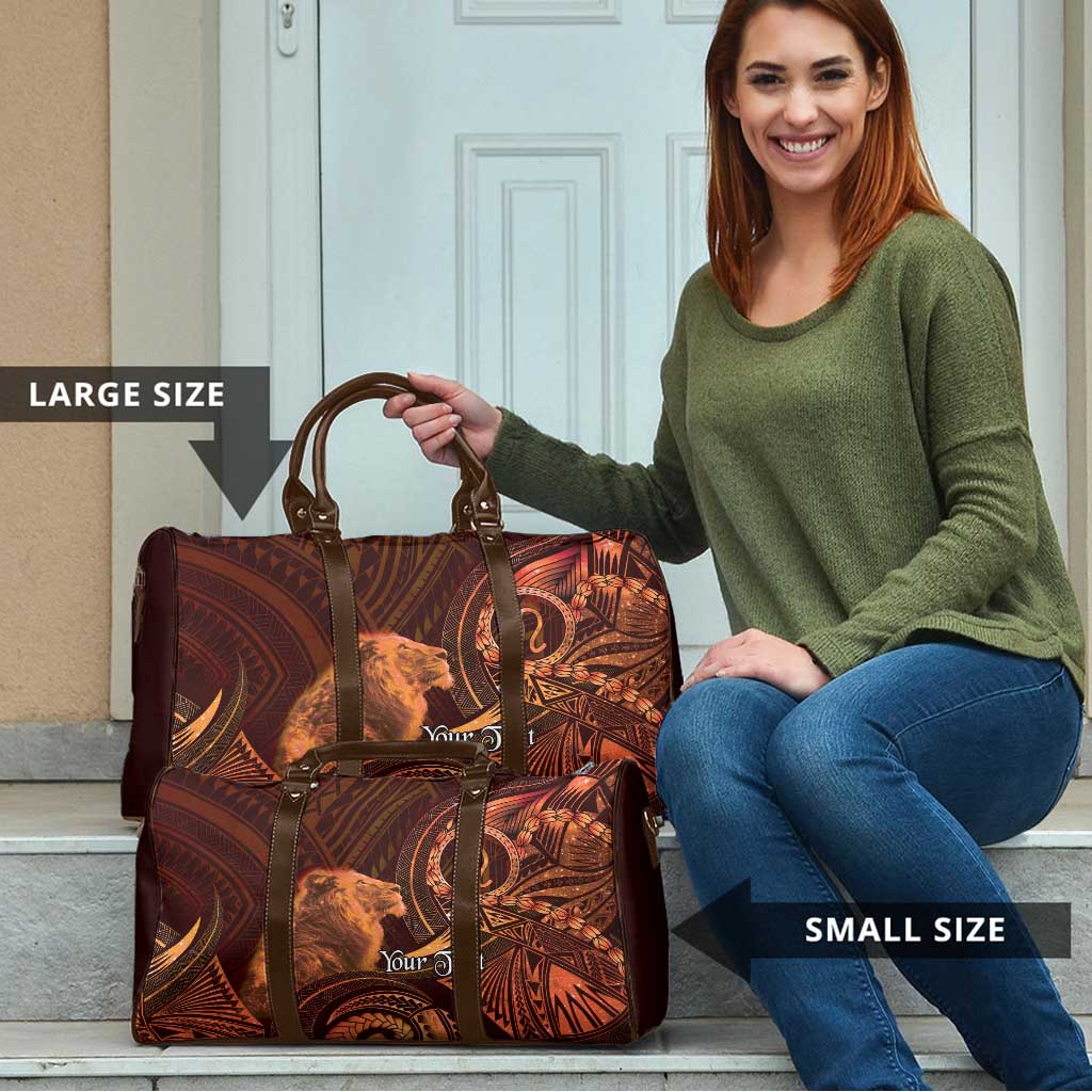 Personalised Polynesia Zodiac Leo Travel Bag Galaxy Polynesian Pattern Chest Tattoo Style LT14 - Polynesian Pride