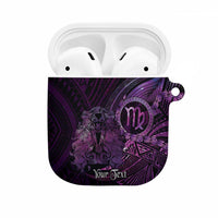Personalised Polynesia Zodiac Virgo AirPods Case Galaxy Polynesian Pattern Chest Tattoo Style LT14 Purple - Polynesian Pride