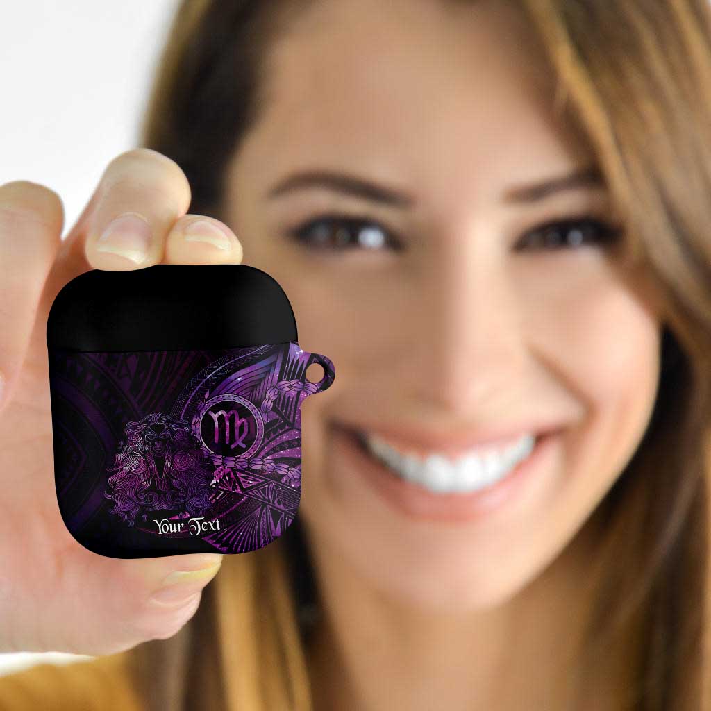 Personalised Polynesia Zodiac Virgo AirPods Case Galaxy Polynesian Pattern Chest Tattoo Style LT14 - Polynesian Pride