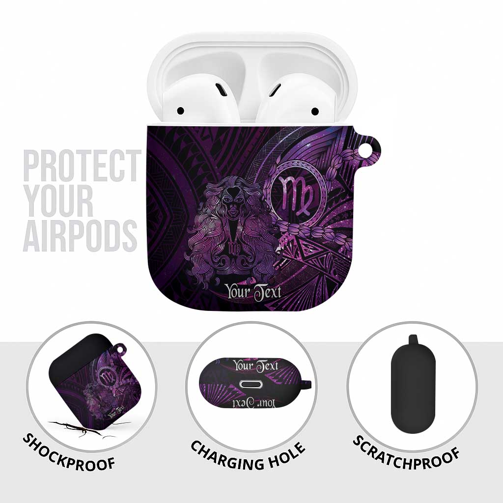 Personalised Polynesia Zodiac Virgo AirPods Case Galaxy Polynesian Pattern Chest Tattoo Style LT14 - Polynesian Pride