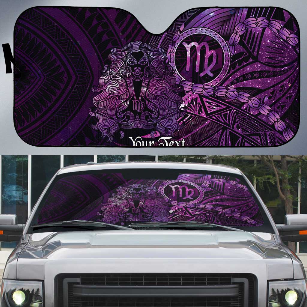 Personalised Polynesia Zodiac Virgo Auto Sun Shade Galaxy Polynesian Pattern Chest Tattoo Style LT14 Purple - Polynesian Pride