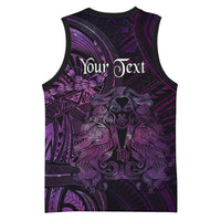 Personalised Polynesia Zodiac Virgo Basketball Jersey Galaxy Polynesian Pattern Chest Tattoo Style LT14 - Polynesian Pride