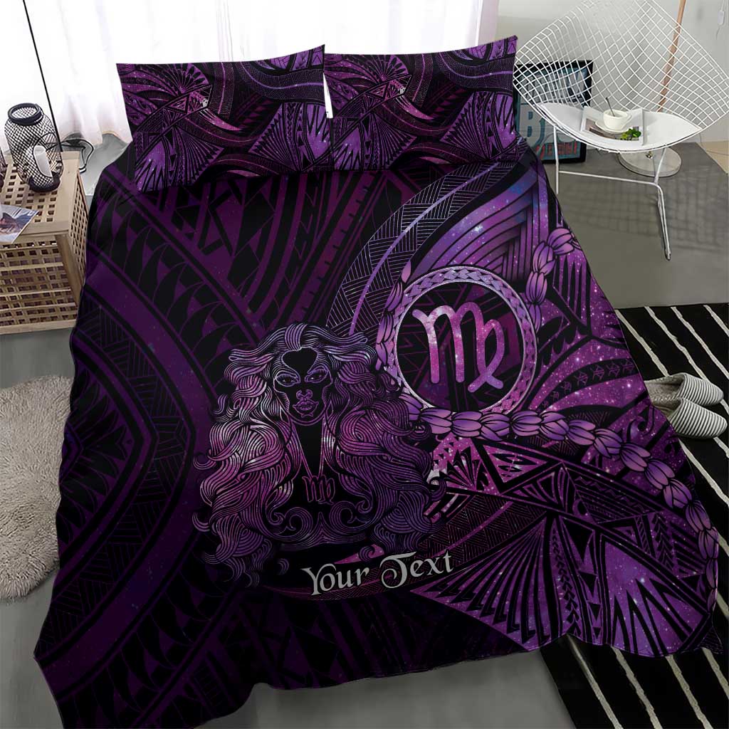 Personalised Polynesia Zodiac Virgo Bedding Set Galaxy Polynesian Pattern Chest Tattoo Style LT14 - Polynesian Pride