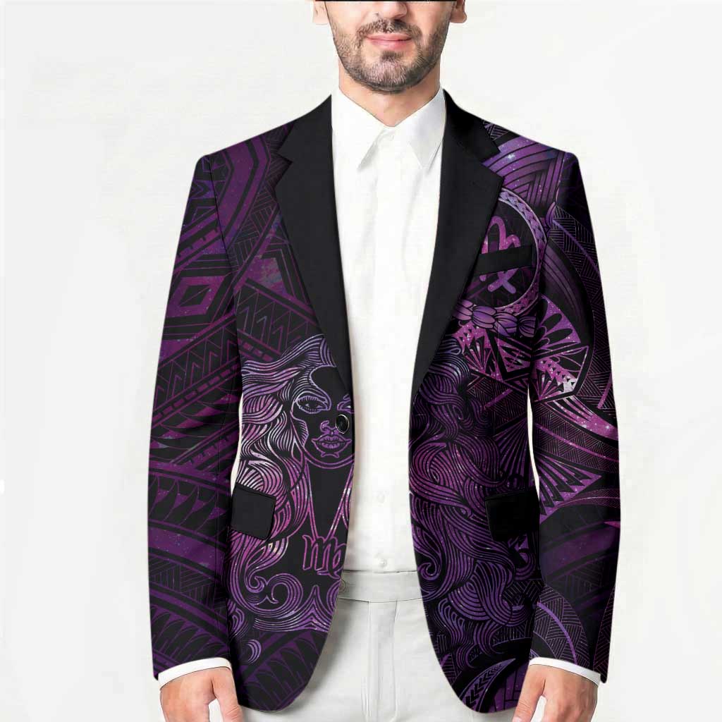 Personalised Polynesia Zodiac Virgo Blazer Galaxy Polynesian Pattern Chest Tattoo Style LT14 - Polynesian Pride