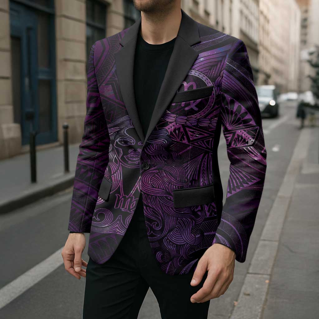 Personalised Polynesia Zodiac Virgo Blazer Galaxy Polynesian Pattern Chest Tattoo Style LT14 - Polynesian Pride