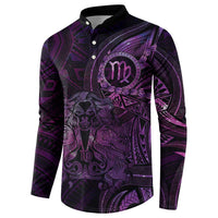 Personalised Polynesia Zodiac Virgo Button Sweatshirt Galaxy Polynesian Pattern Chest Tattoo Style LT14 - Polynesian Pride