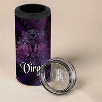 Personalised Polynesia Zodiac Virgo 4 in 1 Can Cooler Tumbler Galaxy Polynesian Pattern Chest Tattoo Style LT14 - Polynesian Pride