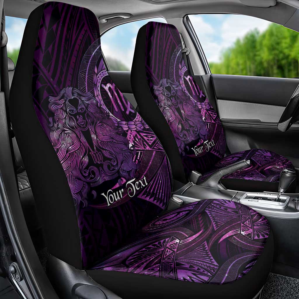 Personalised Polynesia Zodiac Virgo Car Seat Cover Galaxy Polynesian Pattern Chest Tattoo Style LT14 - Polynesian Pride
