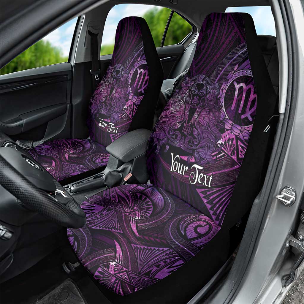 Personalised Polynesia Zodiac Virgo Car Seat Cover Galaxy Polynesian Pattern Chest Tattoo Style LT14 - Polynesian Pride