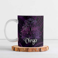 Personalised Polynesia Zodiac Virgo Ceramic Mug Galaxy Polynesian Pattern Chest Tattoo Style LT14 Purple - Polynesian Pride