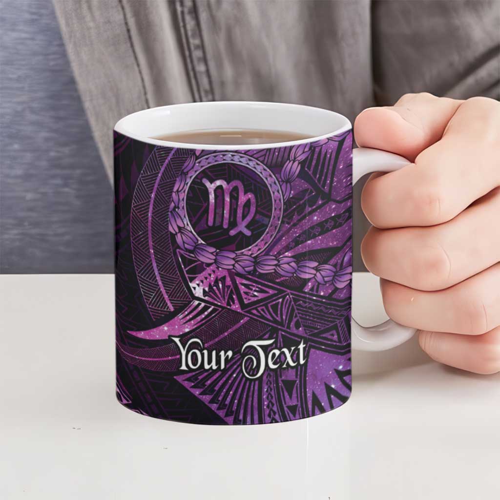 Personalised Polynesia Zodiac Virgo Ceramic Mug Galaxy Polynesian Pattern Chest Tattoo Style LT14 - Polynesian Pride