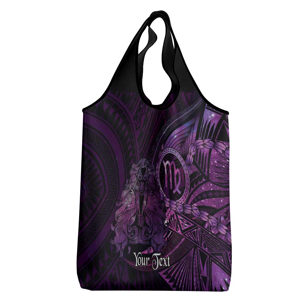 Personalised Polynesia Zodiac Virgo Grocery Bag Galaxy Polynesian Pattern Chest Tattoo Style LT14 - Polynesian Pride
