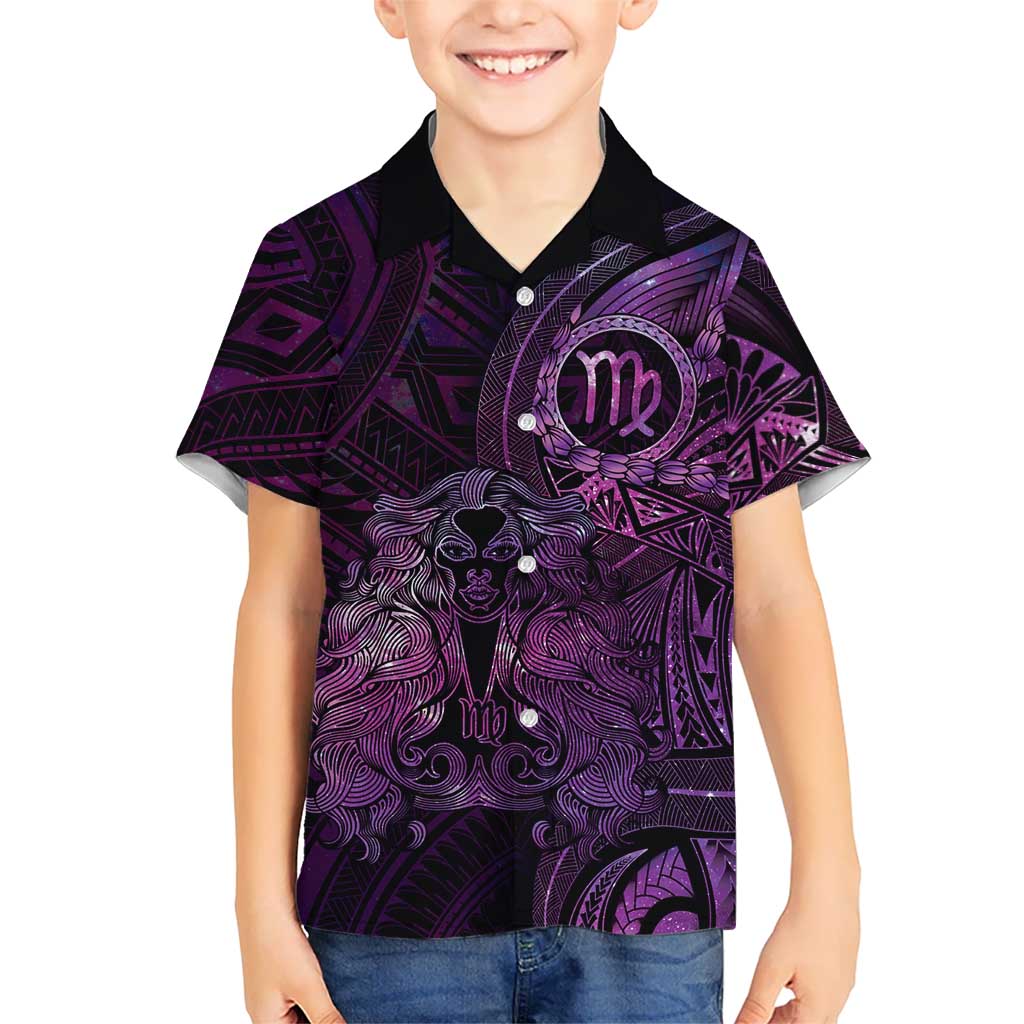 Personalised Polynesia Zodiac Virgo Hawaiian Shirt Galaxy Polynesian Pattern Chest Tattoo Style LT14 - Polynesian Pride