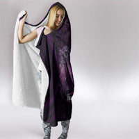 Personalised Polynesia Zodiac Virgo Hooded Blanket Galaxy Polynesian Pattern Chest Tattoo Style
