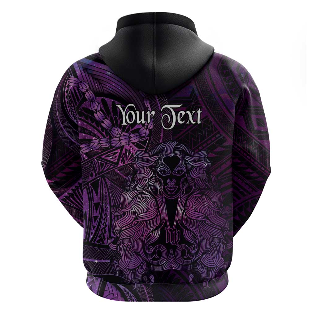 Personalised Polynesia Zodiac Virgo Hoodie Galaxy Polynesian Pattern Chest Tattoo Style LT14 - Polynesian Pride