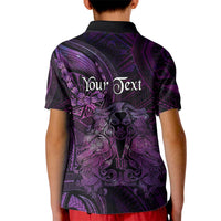 Personalised Polynesia Zodiac Virgo Kid Polo Shirt Galaxy Polynesian Pattern Chest Tattoo Style LT14 - Polynesian Pride