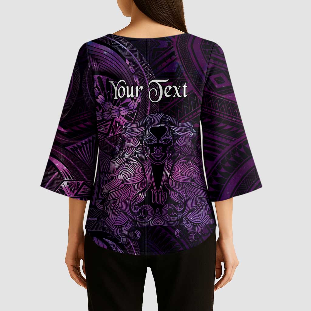 Personalised Polynesia Zodiac Virgo Kimono Sleeve Blouse Galaxy Polynesian Pattern Chest Tattoo Style LT14 - Polynesian Pride