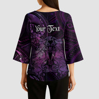 Personalised Polynesia Zodiac Virgo Kimono Sleeve Blouse Galaxy Polynesian Pattern Chest Tattoo Style LT14 - Polynesian Pride