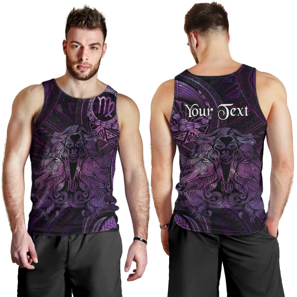 Personalised Polynesia Zodiac Virgo Men Tank Top Galaxy Polynesian Pattern Chest Tattoo Style LT14 - Polynesian Pride