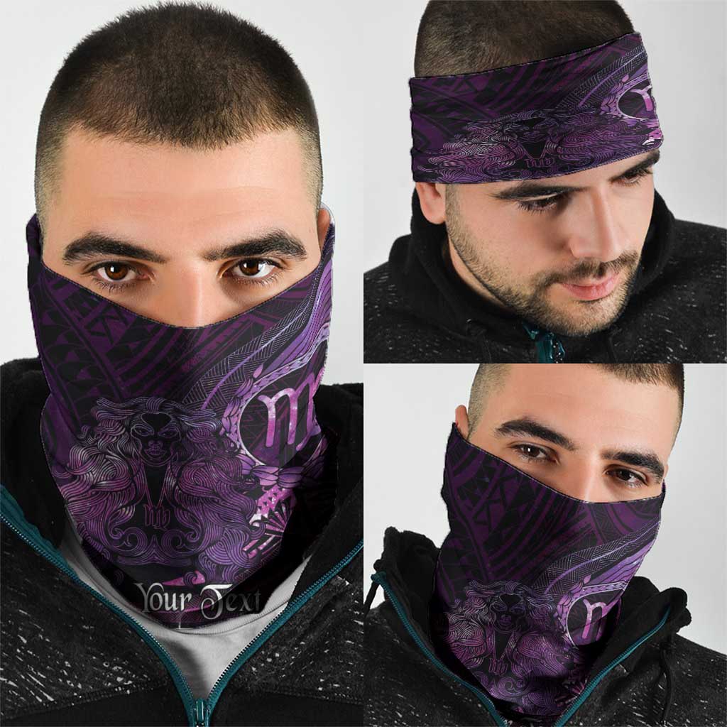 Personalised Polynesia Zodiac Virgo Neck Gaiter Galaxy Polynesian Pattern Chest Tattoo Style LT14 - Polynesian Pride