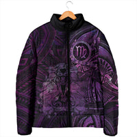 Personalised Polynesia Zodiac Virgo Padded Jacket Galaxy Polynesian Pattern Chest Tattoo Style LT14 - Polynesian Pride
