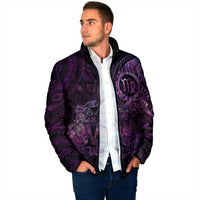 Personalised Polynesia Zodiac Virgo Padded Jacket Galaxy Polynesian Pattern Chest Tattoo Style LT14 - Polynesian Pride