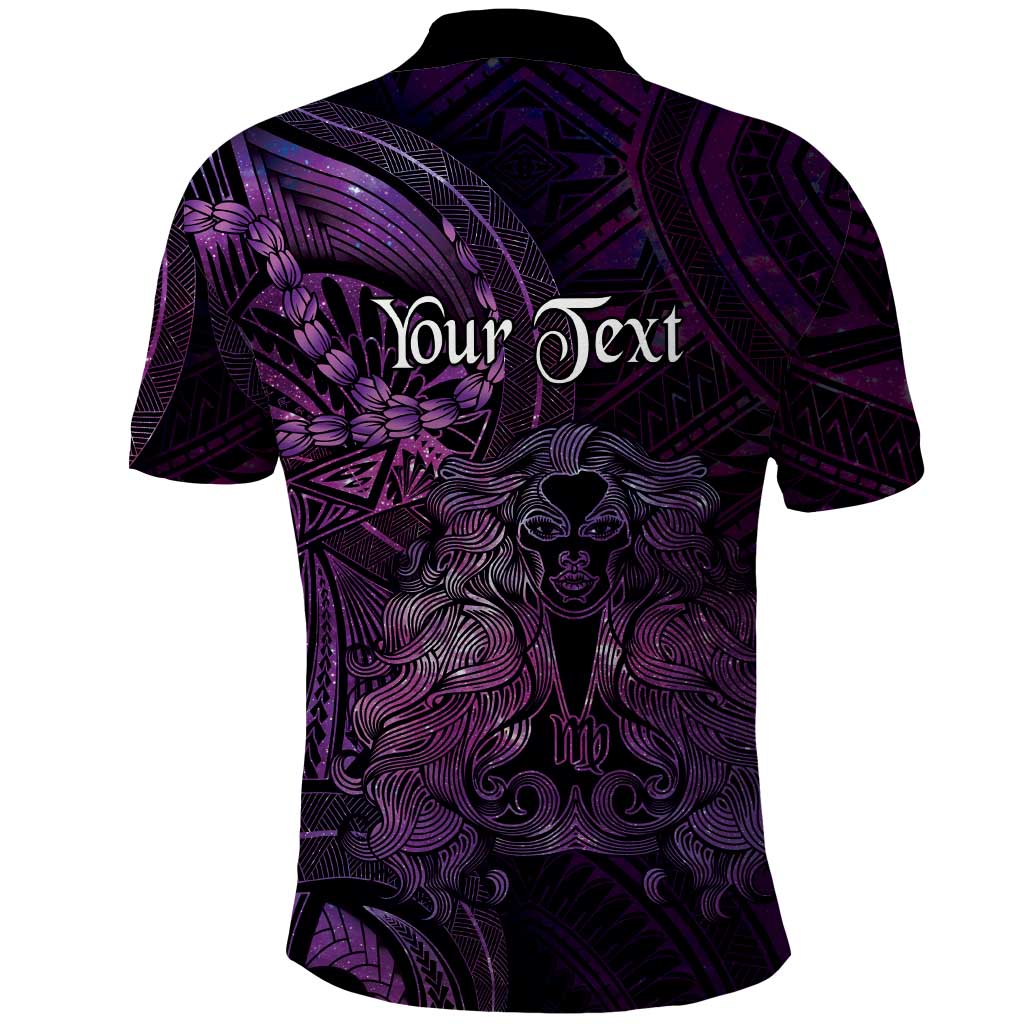 Personalised Polynesia Zodiac Virgo Polo Shirt Galaxy Polynesian Pattern Chest Tattoo Style LT14 - Polynesian Pride