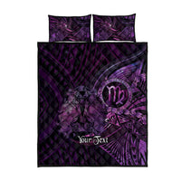 Personalised Polynesia Zodiac Virgo Quilt Bed Set Galaxy Polynesian Pattern Chest Tattoo Style LT14 - Polynesian Pride