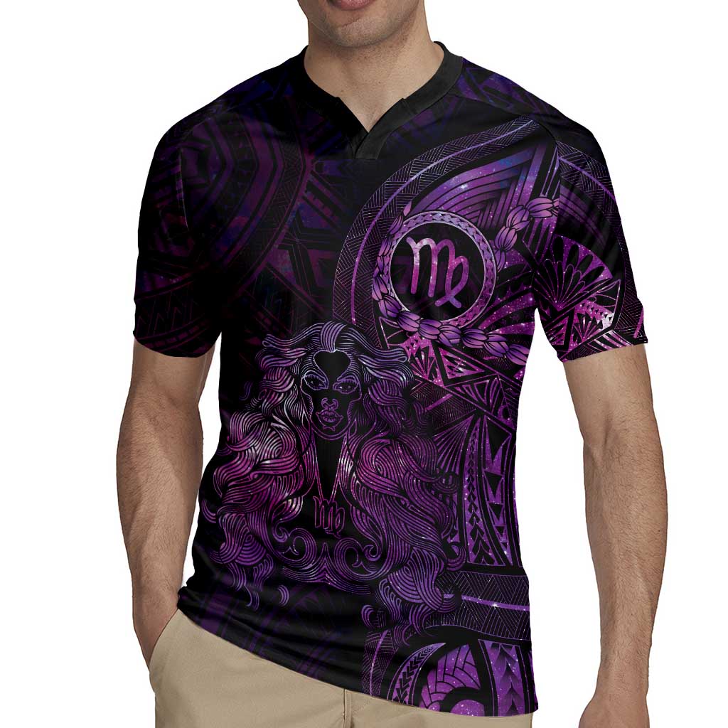 Personalised Polynesia Zodiac Virgo Rugby Jersey Galaxy Polynesian Pattern Chest Tattoo Style LT14 - Polynesian Pride