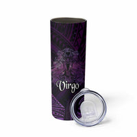 Personalised Polynesia Zodiac Virgo Skinny Tumbler Galaxy Polynesian Pattern Chest Tattoo Style LT14 - Polynesian Pride
