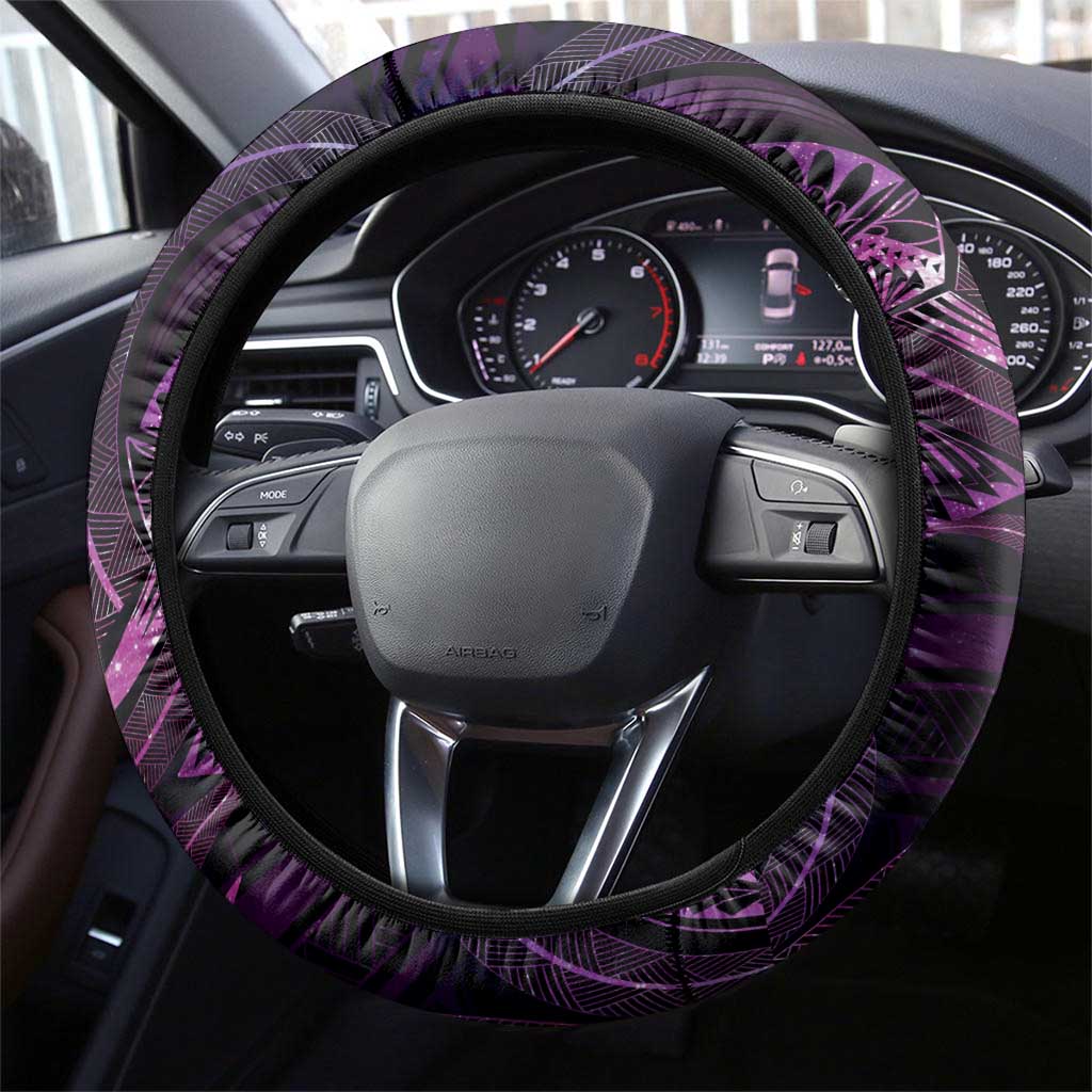 Polynesia Zodiac Virgo Steering Wheel Cover Galaxy Polynesian Pattern Chest Tattoo Style LT14 - Polynesian Pride