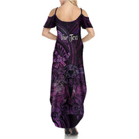 Personalised Polynesia Zodiac Virgo Summer Maxi Dress Galaxy Polynesian Pattern Chest Tattoo Style LT14 - Polynesian Pride