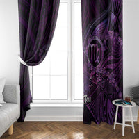 Personalised Polynesia Zodiac Virgo Window Curtain Galaxy Polynesian Pattern Chest Tattoo Style LT14 - Polynesian Pride