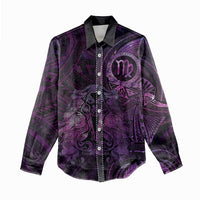 Personalised Polynesia Zodiac Virgo Women Casual Shirt Galaxy Polynesian Pattern Chest Tattoo Style LT14 - Polynesian Pride