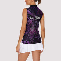 Personalised Polynesia Zodiac Virgo Women Sleeveless Polo Shirt Galaxy Polynesian Pattern Chest Tattoo Style LT14 - Polynesian Pride