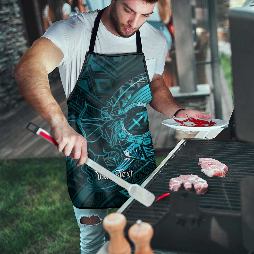 Personalised Polynesia Zodiac Sagittarius Apron Galaxy Polynesian Pattern Chest Tattoo Style LT14 - Polynesian Pride
