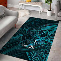 Personalised Polynesia Zodiac Sagittarius Area Rug Galaxy Polynesian Pattern Chest Tattoo Style