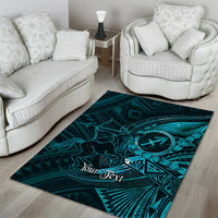 Personalised Polynesia Zodiac Sagittarius Area Rug Galaxy Polynesian Pattern Chest Tattoo Style