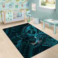 Personalised Polynesia Zodiac Sagittarius Area Rug Galaxy Polynesian Pattern Chest Tattoo Style