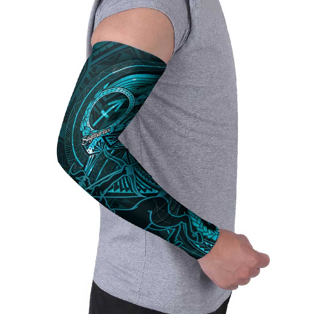 Personalised Polynesia Zodiac Sagittarius Arm Sleeves Galaxy Polynesian Pattern Chest Tattoo Style LT14 - Polynesian Pride