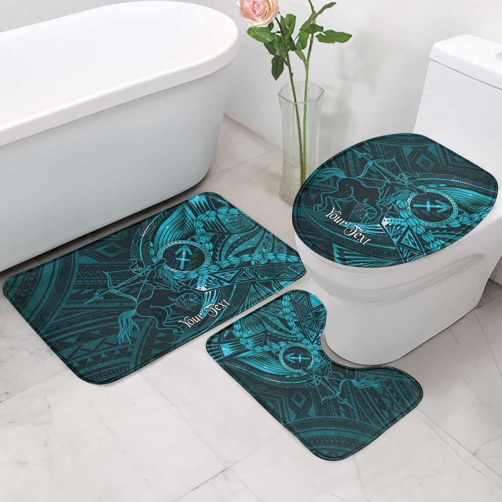Personalised Polynesia Zodiac Sagittarius Bathroom Set Galaxy Polynesian Pattern Chest Tattoo Style LT14 - Polynesian Pride