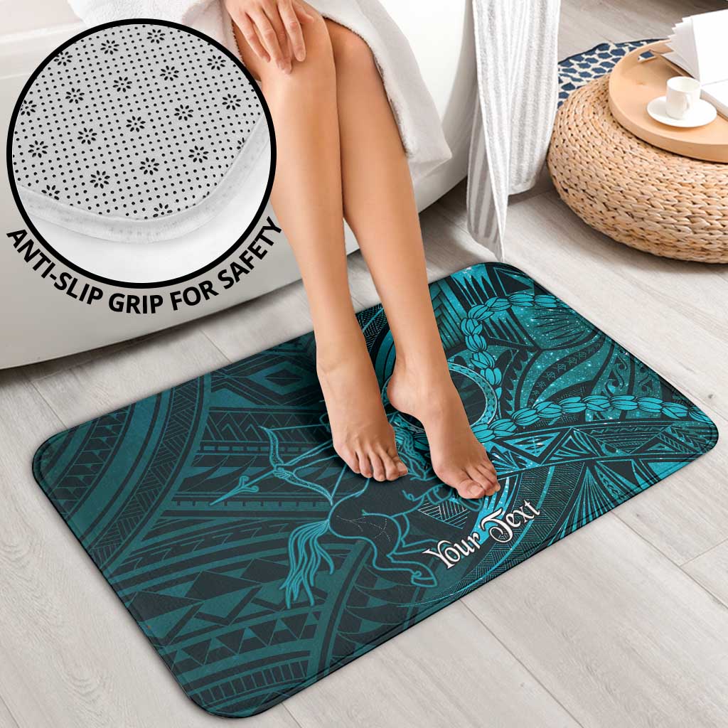Personalised Polynesia Zodiac Sagittarius Bathroom Set Galaxy Polynesian Pattern Chest Tattoo Style LT14 - Polynesian Pride